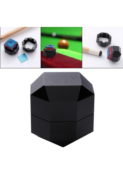 Dayanıklı Havuz Işaret Tebeşir Tutucu Bilardo Aksesuar Taşıyıcı Kasa Kutusu Pratik Siyah 36MMX36MMX36MM indirimleri