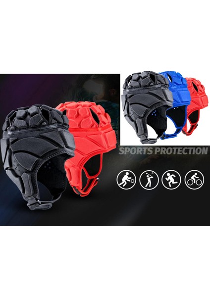 3xrugby Headgear Scrum Cap Hokey Kafa Koruyucu Koruma Şapkası Siyah Bilgisayarlar