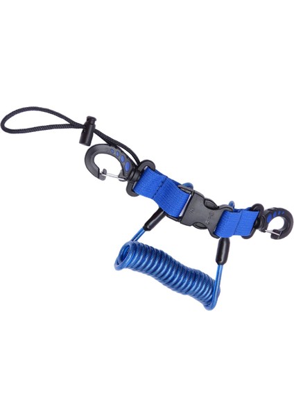 Tüplü Dalış Kordon Klips Anti Kayıp Hızlı Serbest Bırakma Tokası Dalış Aletleri Mavi