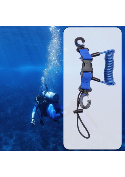 Tüplü Dalış Kordon Klips Anti Kayıp Hızlı Serbest Bırakma Tokası Dalış Aletleri Mavi indirimleri