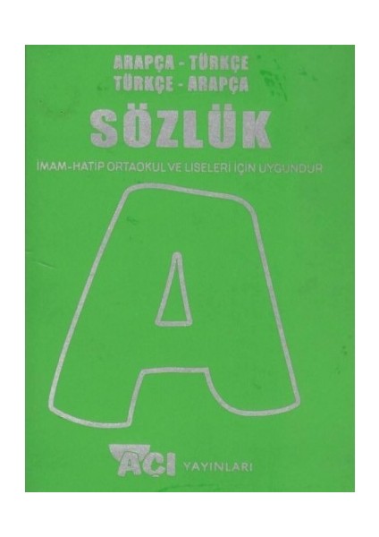 Açı Arapça Türkçe Sözlük