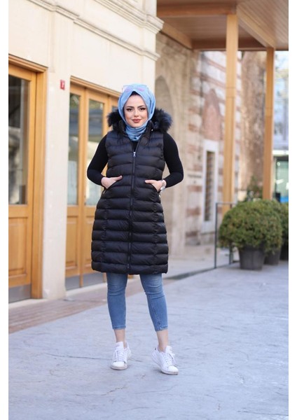 Dolum Kapşonlu Yelek