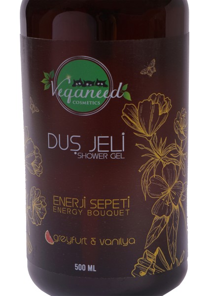 Vegan Duş Jeli Enerji Sepeti 500 ml Greyfurt&vanilya -Shower Jel Energy 500ML Grapefruit&vanilla Extract modelleri