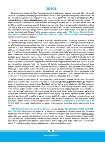 YDS Tamamı Çözümlü Modüler Soru Bankası Set