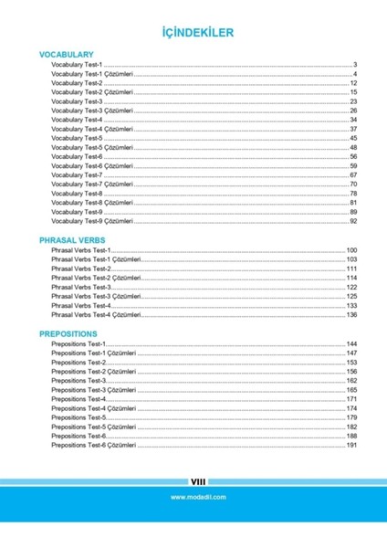 YDS Tamamı Çözümlü Modüler Soru Bankası Set