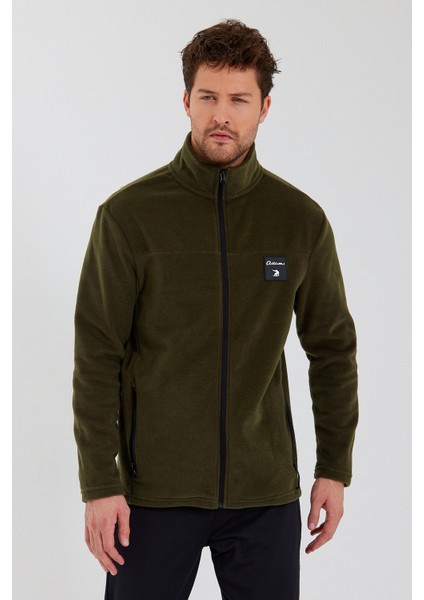 Classics Erkek Haki Standart Fit Günlük Rahat Fermuarlı Yaka Polar Spor Sweatshirt fiyatları
