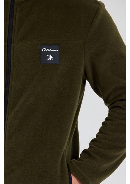 Classics Erkek Haki Standart Fit Günlük Rahat Fermuarlı Yaka Polar Spor Sweatshirt indirimleri