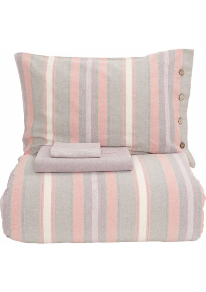 Arlo Terracotta Çift Kişilik Ipliği Boyalı Nevresim Takımı