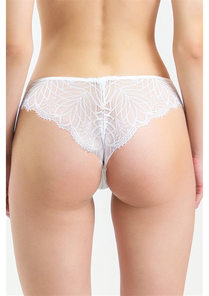 385 Kadın Ekru Önü Kumaş,arkası Dantel Normal Külot fiyatları