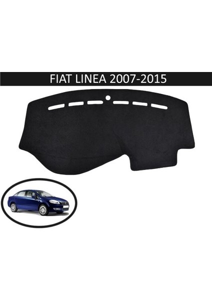 2007-2014 Modellerine Uygun Fiat Linea Torpido Koruma Halısı Kenar Renk Siyah