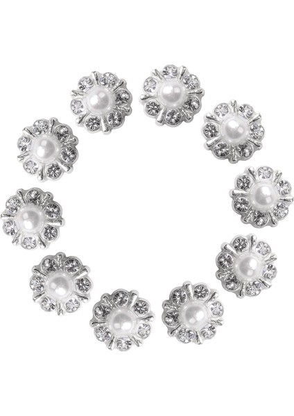 10X Küçük Rhinestone Metal Alaşım Düz Boğuk Bling Bling Tur 12MM (Yurt Dışından)