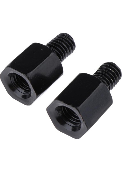 Motosiklet Aynası Montaj Adaptörü - Lh 8 mm. - Rh 8 mm. Iplik - Siyah (Yurt Dışından)