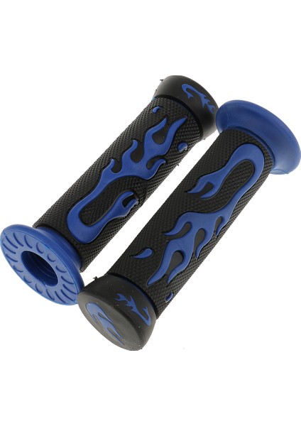 Kauçuk Gidon El Tutamakları 7 / 8 '' 22 mm. Çubuk Motosiklet Mavisi (Yurt Dışından)