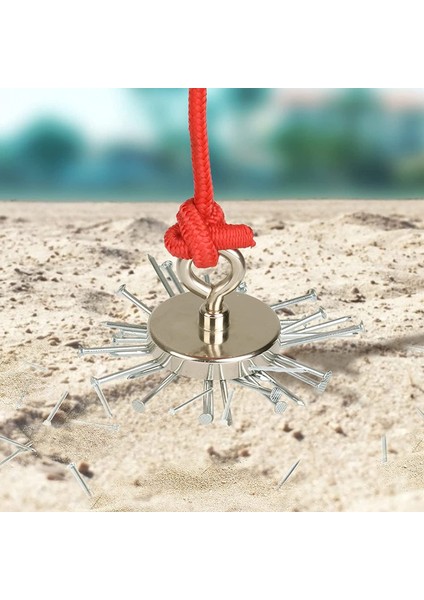 Magnet Fishing 60 mm Yüksek Taşıma Gücü, Halkalı Neodyum Pot Mıknatıs - 15 Metre Halat, Karabina Kanca ve Eldiven Set modelleri
