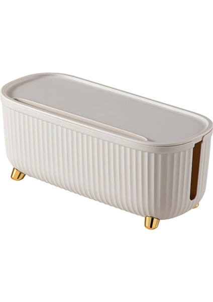 Kablo Yönetimi Organizer USB Hub Karşı Ev Bej 35X15X13CM (Yurt Dışından)