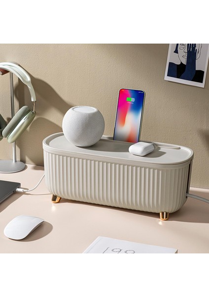 Kablo Yönetimi Organizer USB Hub Karşı Ev Bej 35X15X13CM (Yurt Dışından) fiyatları