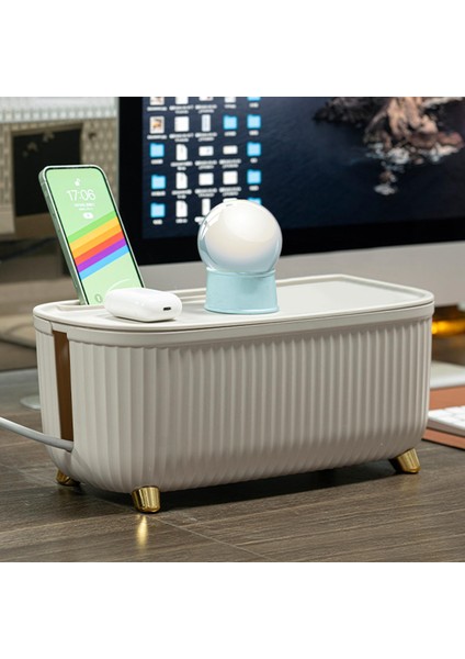Kablo Yönetimi Organizer USB Hub Karşı Ev Bej 35X15X13CM (Yurt Dışından) modelleri
