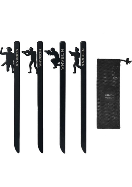 4pcs Ağır Hizmet Mandalları Çiviler Çivi Kara Kanopisi Ip (Yurt Dışından)