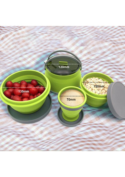 4 Adet Katlanır Açık Tencere Kampı (Yurt Dışından) fırsatları