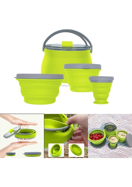 4 Adet Katlanır Açık Tencere Kampı (Yurt Dışından) indirimleri