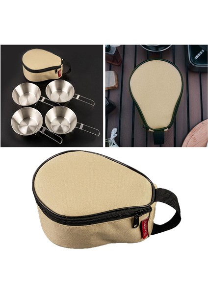Taşınabilir Kamp Kase Depolama Çantası Taşıyıcı Barbekü Seyahati Barbekü Khaki Için (Yurt Dışından) modelleri