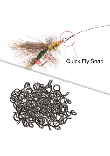 250PCS Hızlı Değişim Snap Fly Fishing Kiti Çelik Klipsler/kanca 5 Boyutlar (Yurt Dışından) modelleri