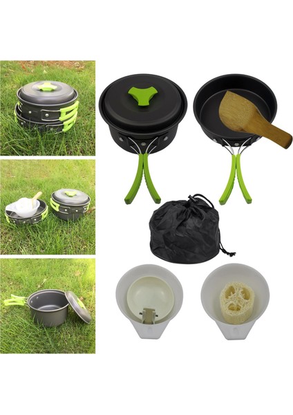 Kamp Tencere Backpacking 1-2 Kişi Yeşil Için Barbekü Meslek Kiti Sofra Takımı (Yurt Dışından) indirimleri