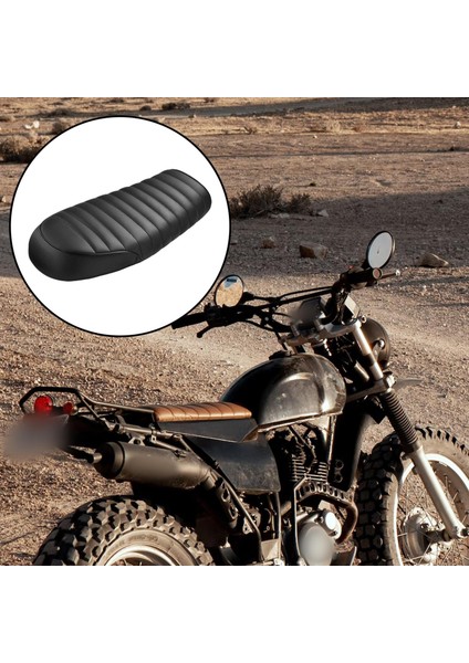 Cafe Racer Universal İçin Siyah Motosiklet Düz Brat Koltuk Eyer Yastığı (Yurt Dışından) modelleri
