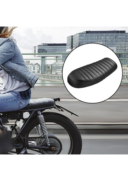 Cafe Racer Universal İçin Siyah Motosiklet Düz Brat Koltuk Eyer Yastığı (Yurt Dışından) fırsatları