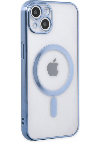 iPhone 13 Kılıf Magneticsafe Lazer Silikon - Sierra Blue