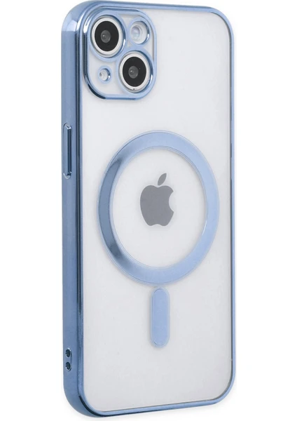 iPhone 13 Kılıf Magneticsafe Lazer Silikon - Sierra Blue