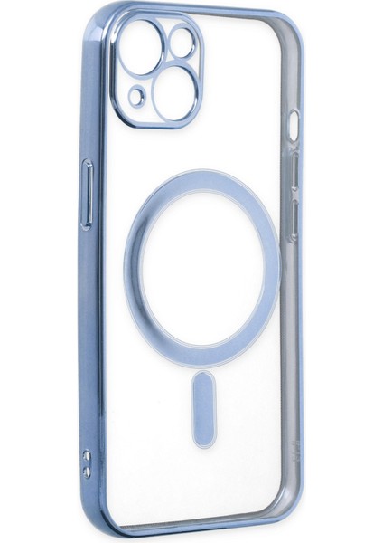 iPhone 13 Kılıf Magneticsafe Lazer Silikon - Sierra Blue