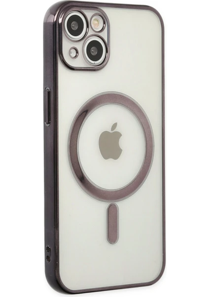 Happycase iPhone 14 Kılıf Magneticsafe Lazer Silikon - Siyah