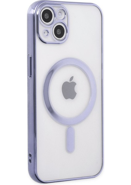 Happycase iPhone 14 Kılıf Magneticsafe Lazer Silikon - Mor