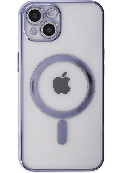 Happycase iPhone 14 Kılıf Magneticsafe Lazer Silikon - Mor