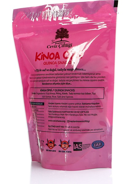 Kinoa Cipsi Glütensiz ve Vegan Sağlıklı Atıştırmalık