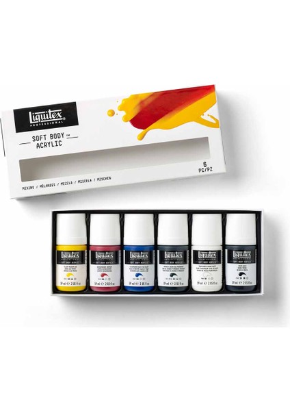 Professional Soft Body Akrilik Boya 6X59ML Set Mixing