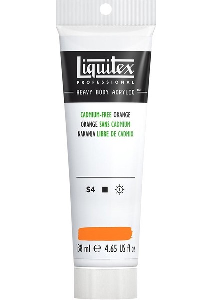 Professional Heavy Body Akrilik Boya 138ML Cadmium-Free Orange 892 S4