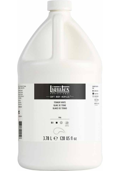 Professional Soft Body Akrilik Boya 3,78L Titanium White 432 S1