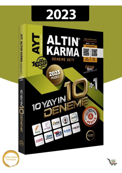 Altın Karma Yayınları AYT  2023 10 Farklı Yayın 10 Farklı Deneme + Son 1 Yıl Çıkmış Sorular