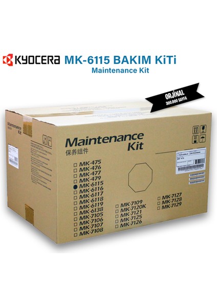 MK-6115 Orjinal Bakım Kiti - Maintenance Kit- Ecosys M4125IDN/M4132IDN