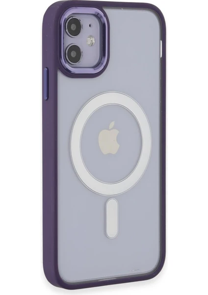 Apple iPhone 11 Kılıf Room Magneticsafe Silikon - Derin Mor