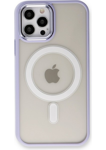 Apple iPhone 12 Pro Max Kılıf Room Magneticsafe Silikon - Lila