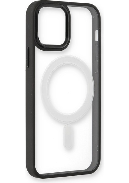 Apple iPhone 12 Pro Max Kılıf Room Magneticsafe Silikon - Siyah