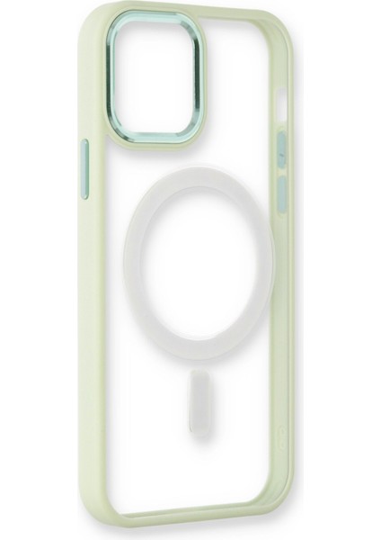 Apple iPhone 12 Pro Max Kılıf Room Magneticsafe Silikon - Su Yeşili