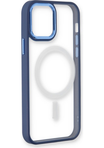 Apple iPhone 13 Kılıf Room Magneticsafe Silikon - Sierra Blue