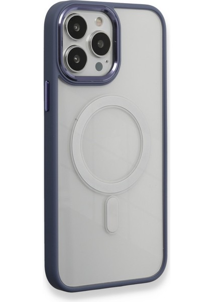 Apple iPhone 13 Pro Max Kılıf Room Magneticsafe Silikon - Sierra Blue