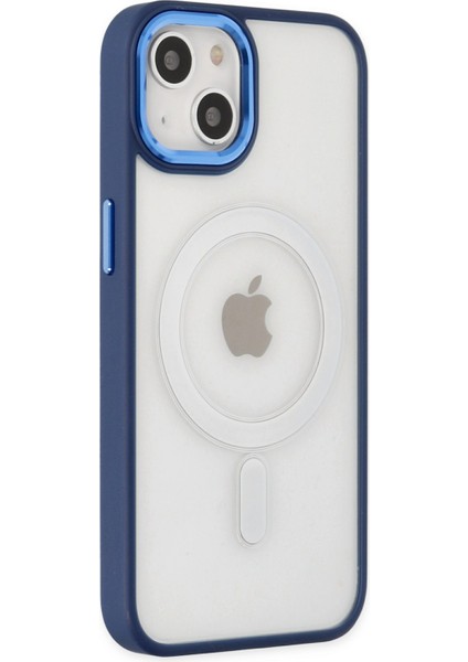 Apple iPhone 14 Kılıf Room Magneticsafe Silikon - Lacivert