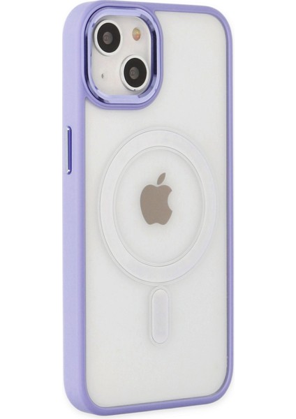 Apple iPhone 14 Plus Kılıf Room Magneticsafe Silikon - Lila