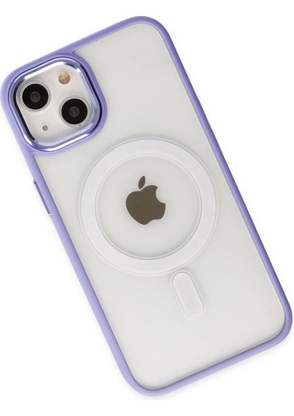 Apple iPhone 14 Plus Kılıf Room Magneticsafe Silikon - Lila modelleri
